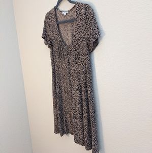 Mini cheetah animal print dress